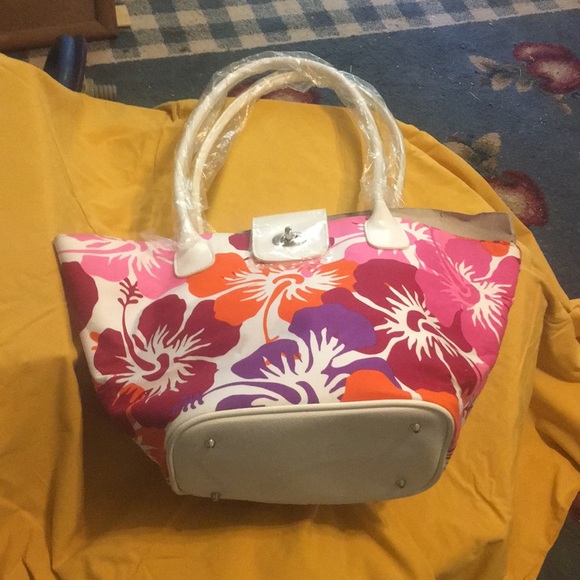 Elle Handbags - 🔴ELLE NWOT-PURSE-Tropical(9”x16” &6”Bottom&23”Hdle)